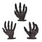 Set of 3 Cast Iron Creepy Hand Wall Hooks Gothic Horror Decor 3D Hands